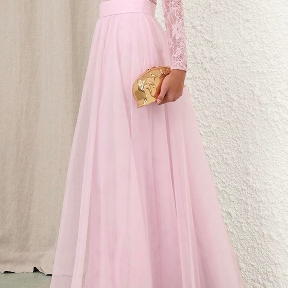 Zimmermann Tulle Maxi Skirt Size 6 Pink Formal Skirt